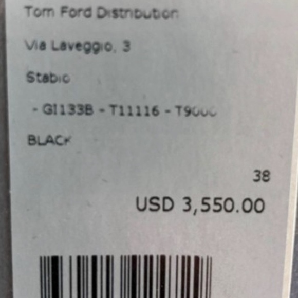 Tom Ford Black Wool One Button Blazer - Picture 3 of 4